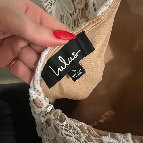 LuLus White Lace Dress - Picture 4 of 7